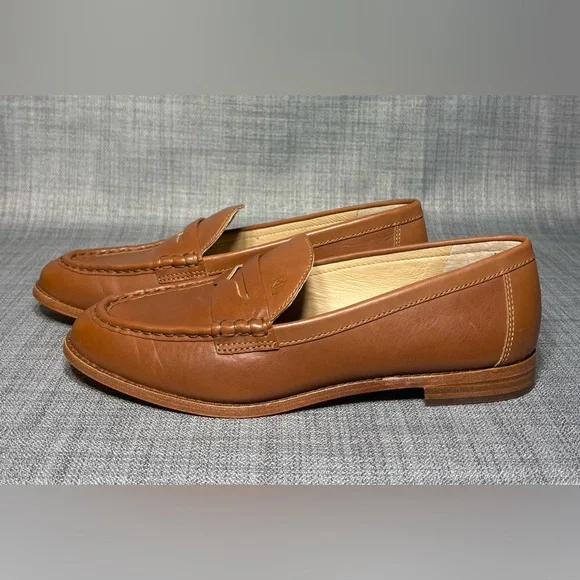 Lauren Ralph Lauren Women's Wynnie Loafers Deep Saddle Tan Leather Size 9B - Picture 4 of 7